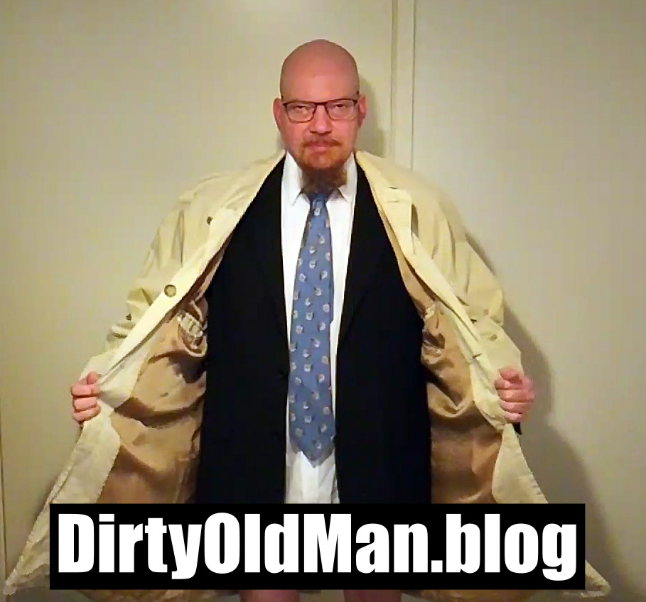 man with open trench coat